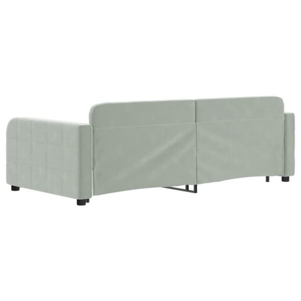 Maison Exclusive - Dagbädd med utdragssäng ljusgrå 90x190 cm sammet