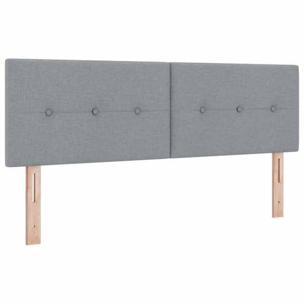 Maison Exclusive - Boxspring seng med madras Lys grå 140 x 200 cm Stof Ljusgrått