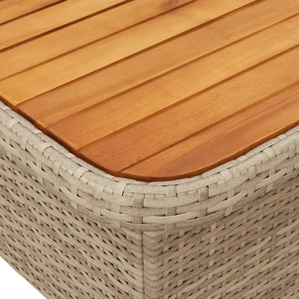 Maison Exclusive - Trädgårdsset med matbord och 2 st kuddar i beige polyrotting