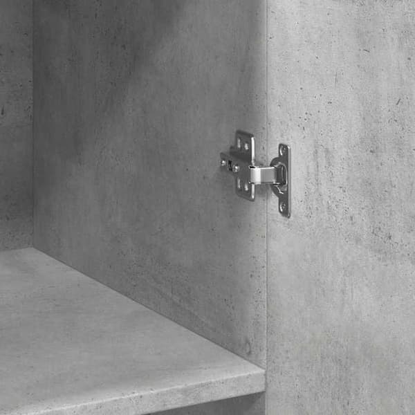 Maison Exclusive - Høj buffet grå beton 70x42,5x185 cm ingeniørtræ