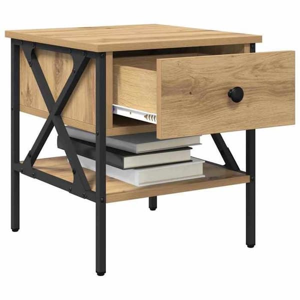 Maison Exclusive - Sängbord 2 st hantverksmässig ek 40 x 42 x 45 cm