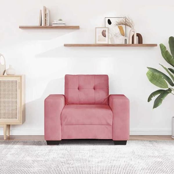 Maison Exclusive - Stol i rosa velour 100x78x80 cm