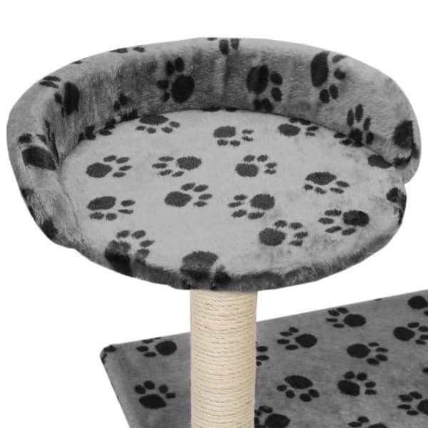 Maison Exclusive - Kattträd med sisal klösmatta 95 cm Grå Tassmönster Grå