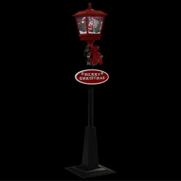 Maison Exclusive - Julelampe med Julemand 180 cm LED svart och röd