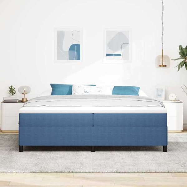Sengebund - MAISON EXCLUSIVE - Box Spring - 200 x 200 cm - Blå fløjl - 2 personer Blå
