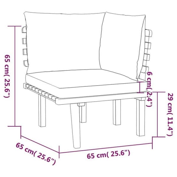 Maison Exclusive - Trädgårdsmöbler 7 delar med kuddar i solid akaciaträ
