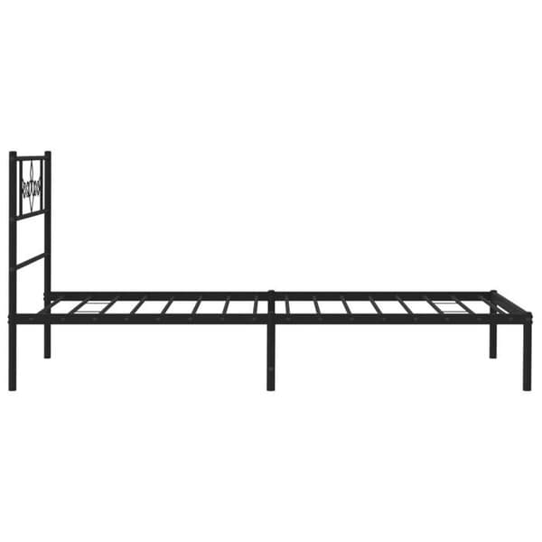 Sengestel - EKSKLUSIV HUS - Klassisk - 90x200 cm - Sort metal - Lamelseng Svart