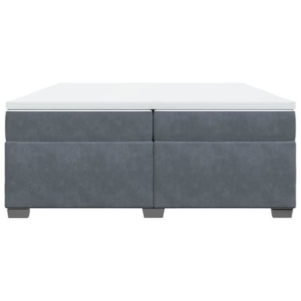 Maison Exclusive - Sänkylaatikko ja harmaa samettimatrassi 200x200cm