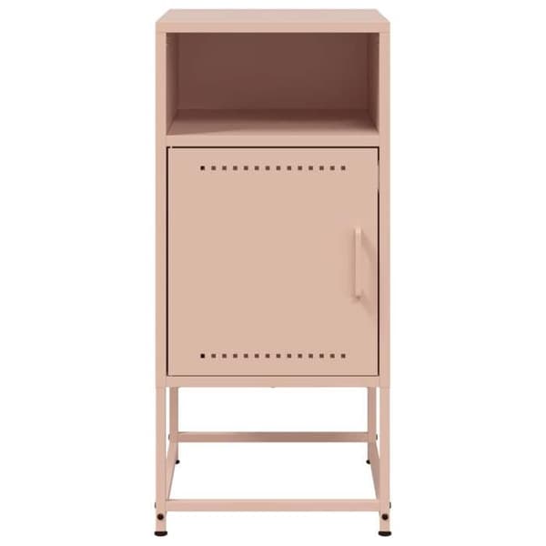 Maison Exclusive - Yöpöydät 2 kpl vaaleanpunainen 36x39x78 cm teräs