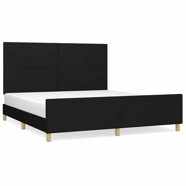 Maison Exclusive - Sengestel uden madras sort 180x200 cm stof