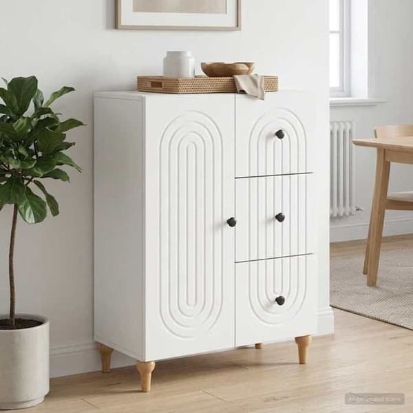 Maison Exclusive - Buffé Vit 66 x 34,5 x 90 cm Ingenjörsträ Vit