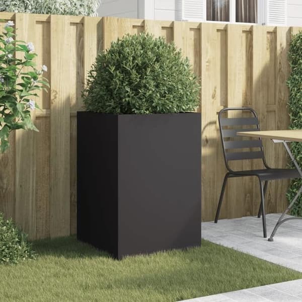 Maison Exclusive - Sort plantekasse 52x48x75 cm stål Svart