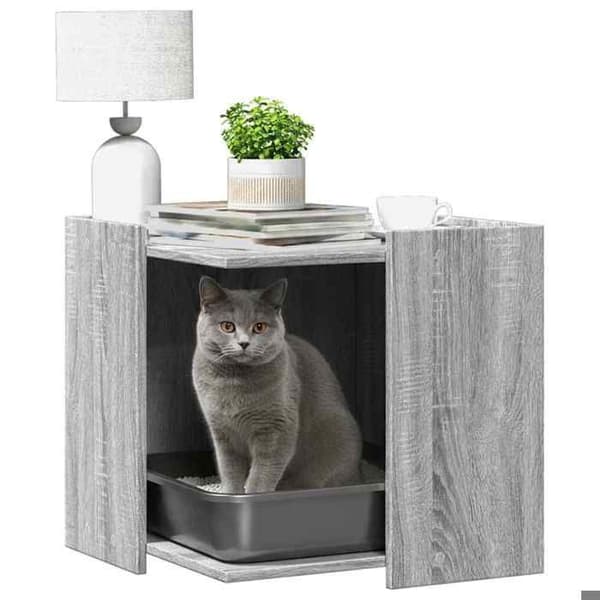 Maison Exclusive - Kasse til kattebakke Sonoma grå
