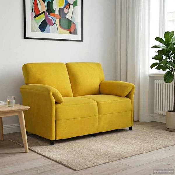 Maison Exclusive - Soffa 2 platser Gul Sammet