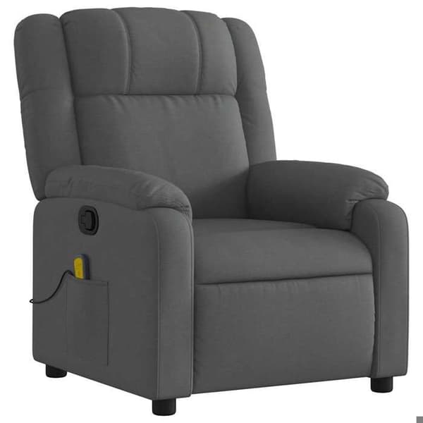 Maison Exclusive - Grått tyg lutande massagefåtölj