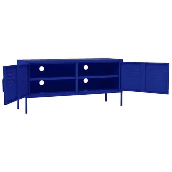 Maison Exclusive - TV-møbel Mørkeblå 105x35x50 cm Stål marinblå