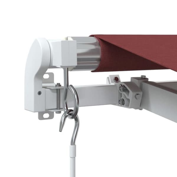 Maison Exclusive - Retractable Markis Bordeaux 450 × 350 cm Polyester och Aluminium
