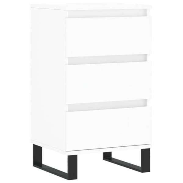 Maison Exclusive - Vit buffé 40x35x70 cm i ingenjörsträ