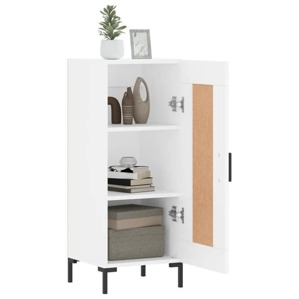 Maison Exclusive - Hvidt buffet 34,5x34x90 cm ingeniørtræ