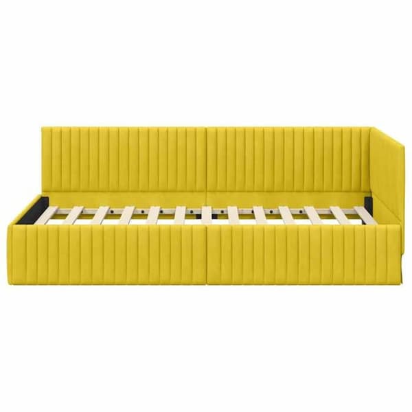 Maison Exclusive - Gul hörnsängram 100 cm x 200 cm Sammet