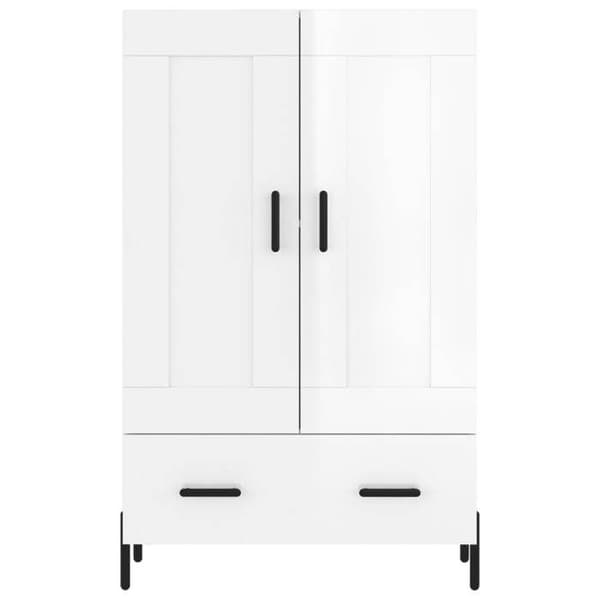 Maison Exclusive - Buffé hög vit glänsande 69,5x31x115 cm ingenjörsträ Vit