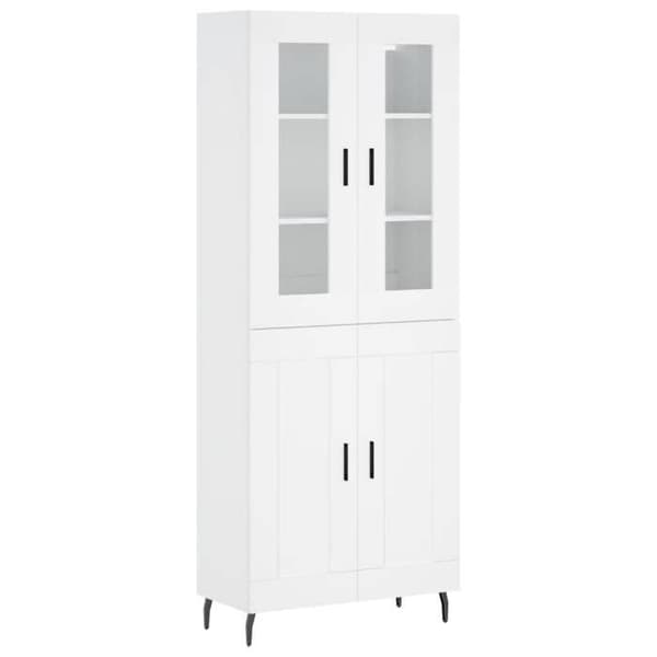 Maison Exclusive - Buffé hög Vit 69,5x34x180 cm Ingenjörsträ