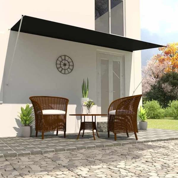 Maison Exclusive - Retractable awning 400x150 cm Antracit antracit