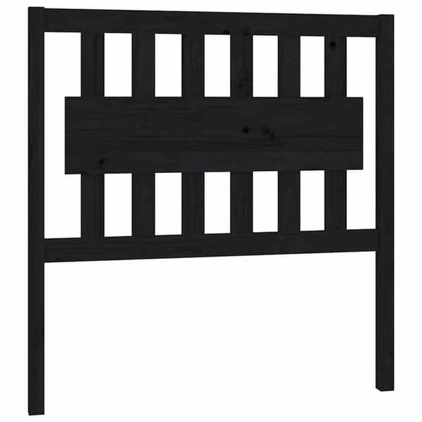 Maison Exclusive - Hovedgærde Sort 95,5x4x100 cm Massivt fyrretræ