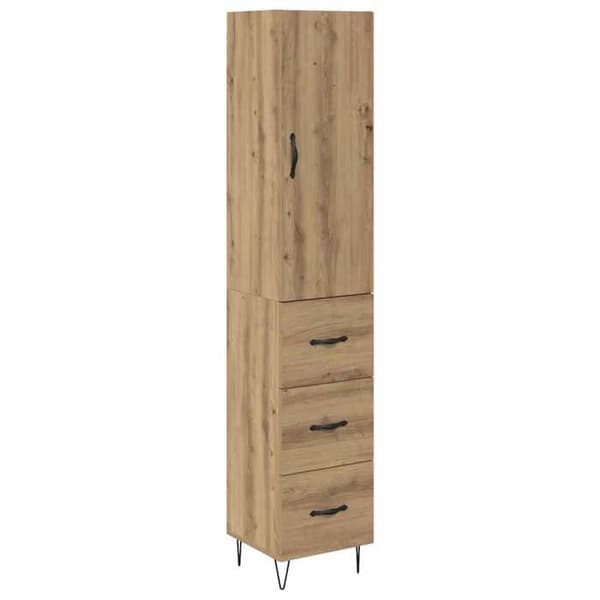 Buffé hög - EXKLUSIVT HUS - Modern högskåp - Ingenjörsträ - Matt finish - Nutida