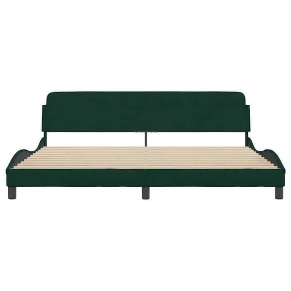 Maison Exclusive - Dover sängram mörkgrön 200x200 cm sammet Mörkgrön