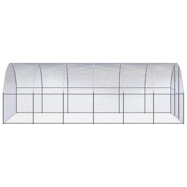 Utomhus hönshus - Exklusivt hus - Galvaniserat stål - 3 x 6 x 2 m - Silverfärgad Silver