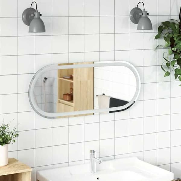 Maison Exclusive - LED-peili kylpyhuoneeseen 90x40 cm soikea