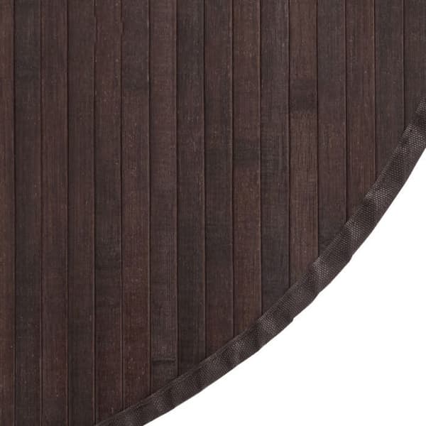Maison Exclusive - Mörkbrun rund matta 60 cm bambu