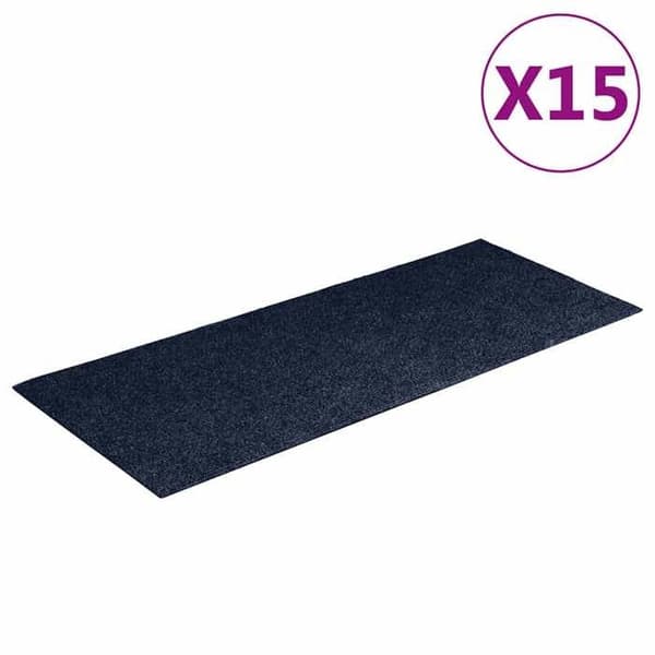Maison Exclusive - Självhäftande trappmattor 15 stycken 60 x 25 cm Mörkblå Rektangulär