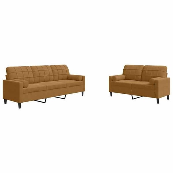 Maison Exclusive - Set med 2 soffor med kuddar och sammetstrumpor