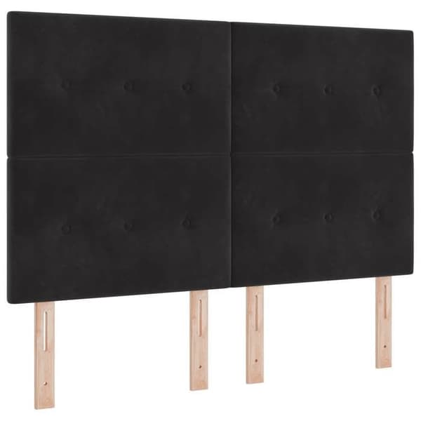 Maison Exclusive - Boxspring-sänky mustalla patjalla 160 x 200 cm Sametti