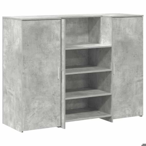 Maison Exclusive - Grå betong receptionsdisk 135x50x103,5cm ingenjörsträ