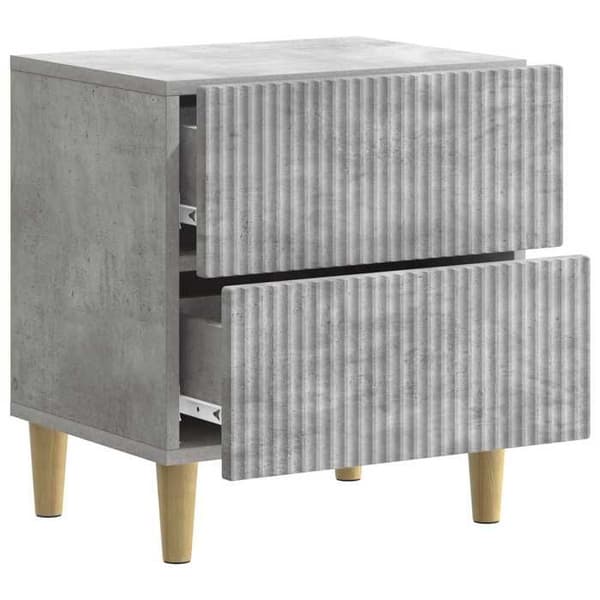 Maison Exclusive - Natbord 2 dele Grå beton 43 x 34,5 x 48 cm