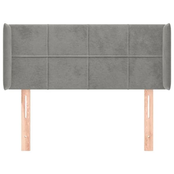 Maison Exclusive - Pääty, jossa korvat, Vaaleanharmaa 83x16x78/88 cm Sametti ljusgrått