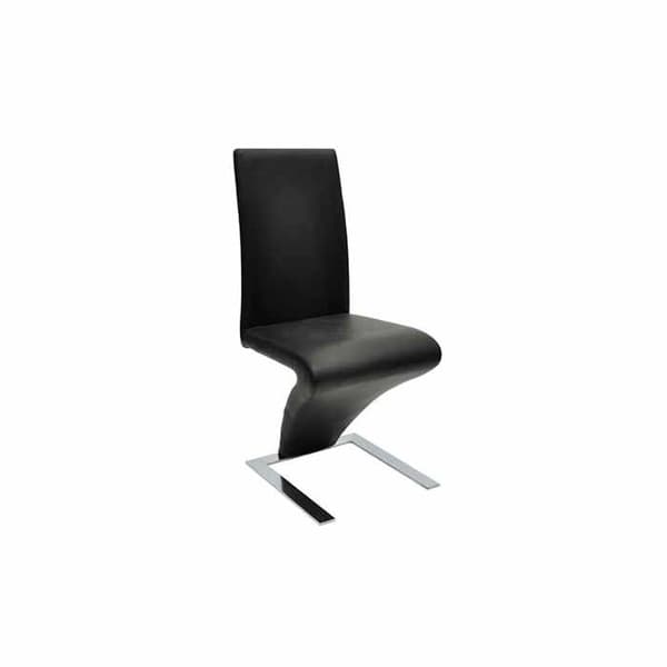 Maison Exclusive - Matstolar set om 2 svart konstläder Svart