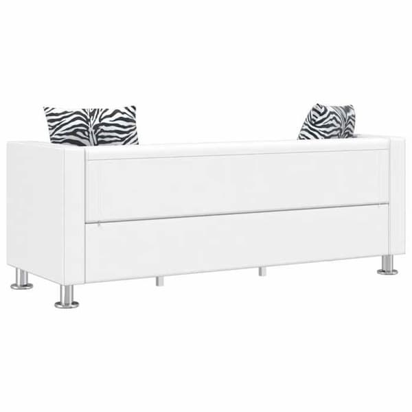 Maison Exclusive - 3-personers sofa i hvid kunstlæder Vit