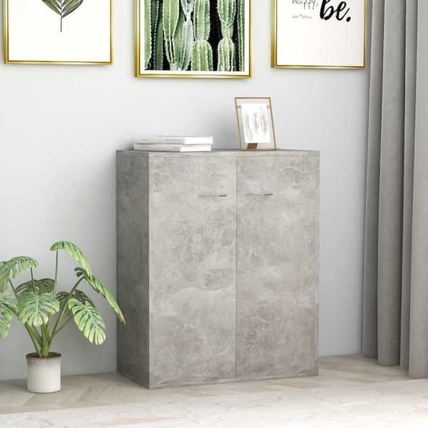 Maison Exclusive - Buffé Grå betong 60x30x75 cm Ingenjörsträ