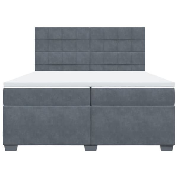 Maison Exclusive - Sänkylaatikko ja harmaa samettimatrassi 200x200cm