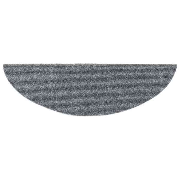 Maison Exclusive - Selvklæbende trappetæpper 30 stk 56 x 17 x 3 cm Lys grå Halvcirkelformet