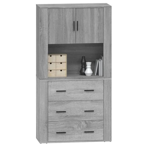 Maison Exclusive - Høj buffet Sonoma grå Ingeniørtræ Sonoma grå