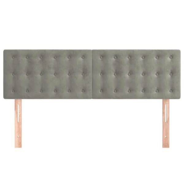 Maison Exclusive - Ljust grå sänggavel 144x5x78/88 cm Sammet