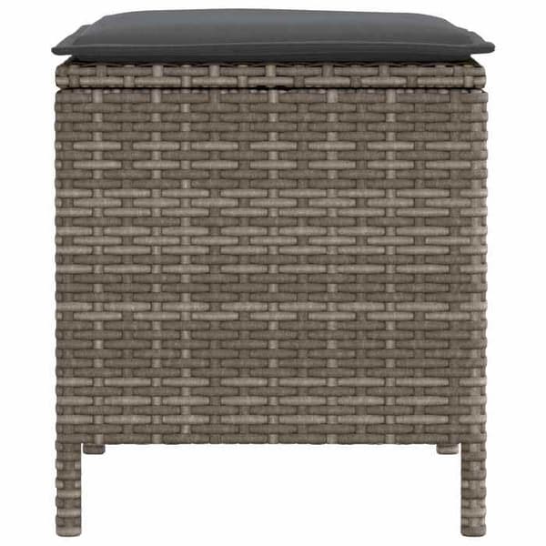 Maison Exclusive - 2 st Pouf för Trädgård i PE Rotsin Grå och Mörkgrå