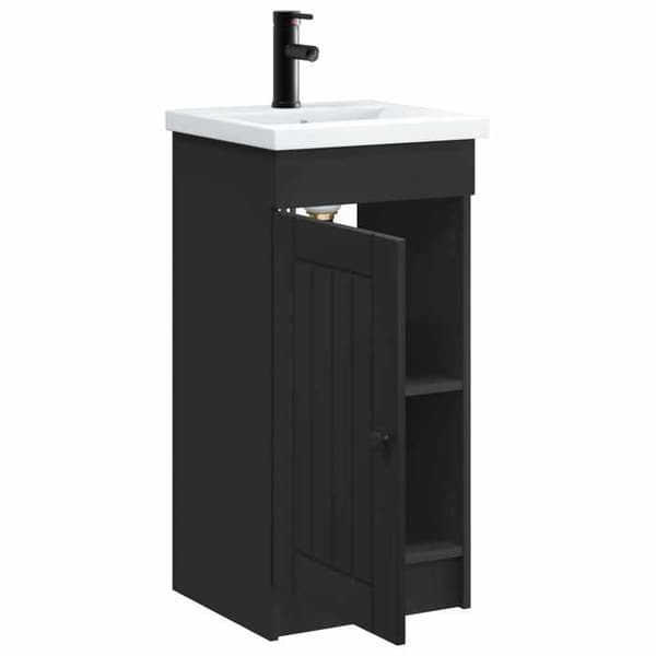 Maison Exclusive - Badeværelsesmøbel med sort vask 42 x 40 x 84,5 cm