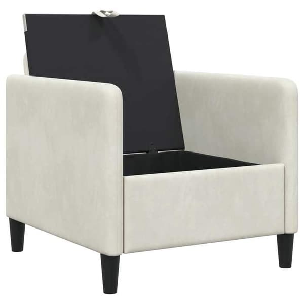 Maison Exclusive - Soffa med förvaring Creme 72 x 78 x 87 cm Polyester