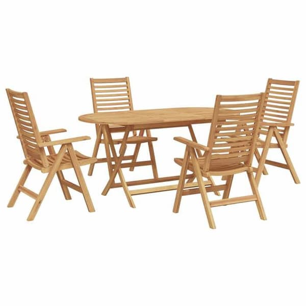 Maison Exclusive - 5 pc spisebordssæt til haven Brun brun